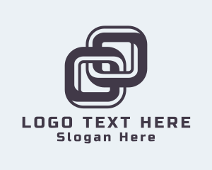 Silver Interlinked Chain logo design