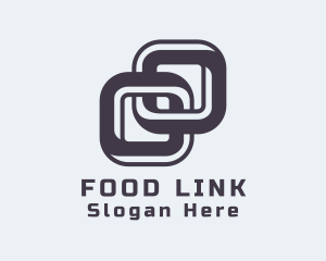 Silver Interlinked Chain logo design