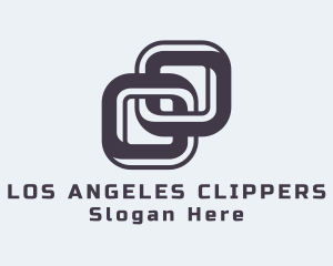 Silver Interlinked Chain logo design