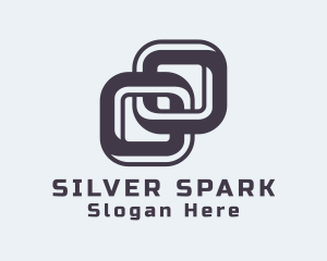 Silver Interlinked Chain logo design