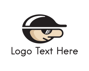 Baseball Hat - Cap Sunglasses Cartoon logo design