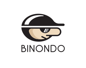 Baseball Hat - Cap Sunglasses Cartoon logo design