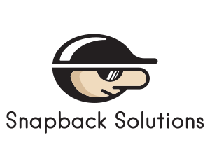 Snapback - Cap Sunglasses Cartoon logo design