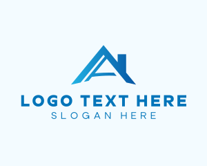 Engineering - House Roof Letter A logo design