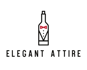 Suit - Drink Bottle Tuxedo Suit logo design