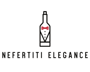 Drink Bottle Tuxedo Suit logo design