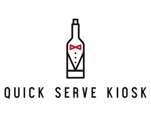 Drink Bottle Tuxedo Suit logo design