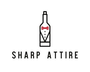 Suit - Drink Bottle Tuxedo Suit logo design