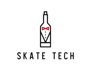 Drink Bottle Tuxedo Suit logo design