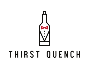 Drink - Drink Bottle Tuxedo Suit logo design