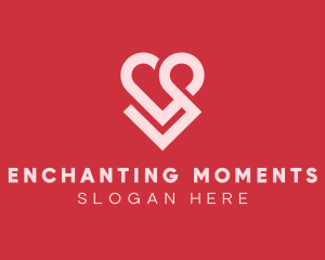 Heart Dating App logo design