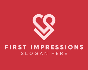 Heart Dating App logo design