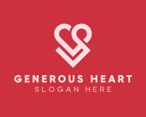 Heart Dating App logo design