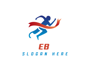 Running - Prosthetic Runner Athlete logo design