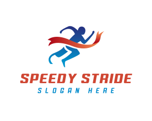 Sprinter - Prosthetic Runner Athlete logo design