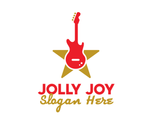 Rock Guitar Music Band logo design