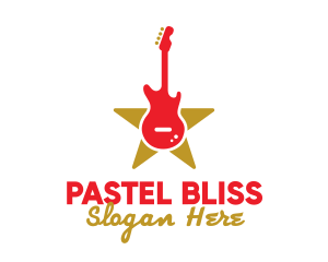 Rock Guitar Music Band logo design