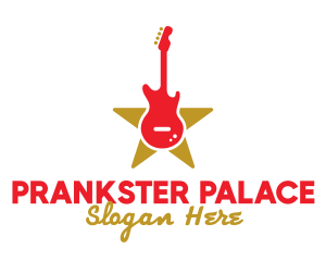 Rock Guitar Music Band logo design