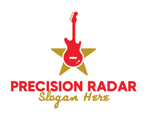 Rock Guitar Music Band logo design