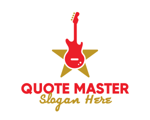 Rock Guitar Music Band logo design