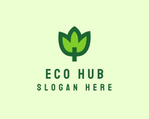 Green Eco Leaf logo design