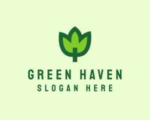 Green Eco Leaf logo design