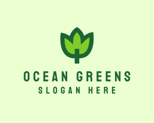 Green Eco Leaf logo design