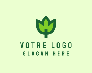 Green Heart - Green Eco Leaf logo design