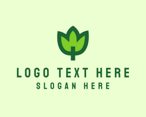 Organic Food - Green Eco Leaf logo design