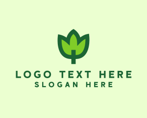 Green Square - Green Eco Leaf logo design