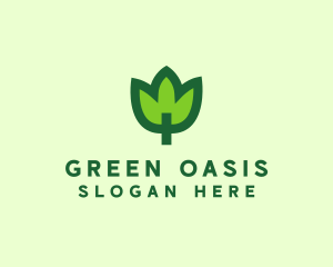 Green Eco Leaf logo design