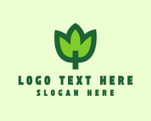 Green Eco Leaf logo design