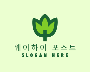 Green Eco Leaf logo design