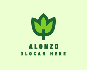 Green Eco Leaf logo design