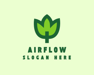 Green Eco Leaf logo design