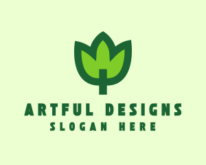 Green Eco Leaf logo design