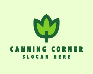 Green Eco Leaf logo design