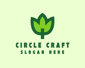 Green Eco Leaf logo design