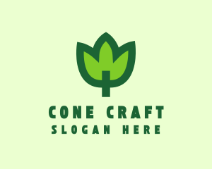 Green Eco Leaf logo design