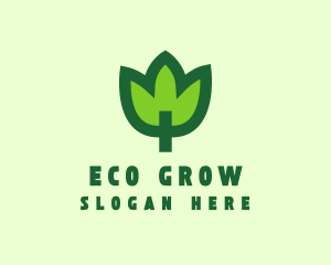 Green Eco Leaf logo design