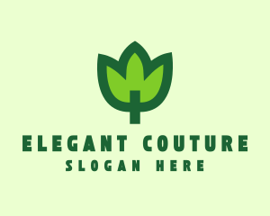 Green Eco Leaf logo design