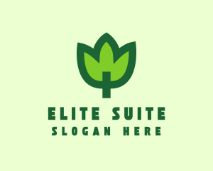 Green Eco Leaf logo design