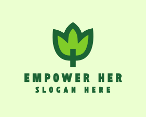 Green Eco Leaf logo design