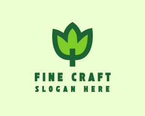 Green Eco Leaf logo design