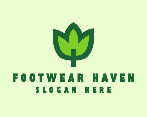 Green Eco Leaf logo design