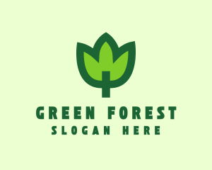 Green Eco Leaf logo design