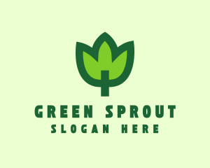 Green Eco Leaf logo design