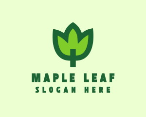 Green Eco Leaf logo design