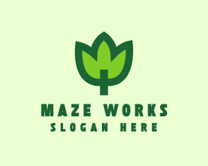 Green Eco Leaf logo design