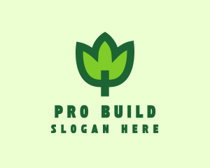 Green Eco Leaf logo design